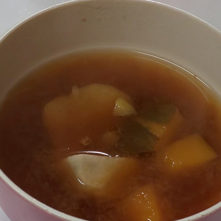 かぼちゃ☆里芋のたっぷりしょうがお味噌汁☆